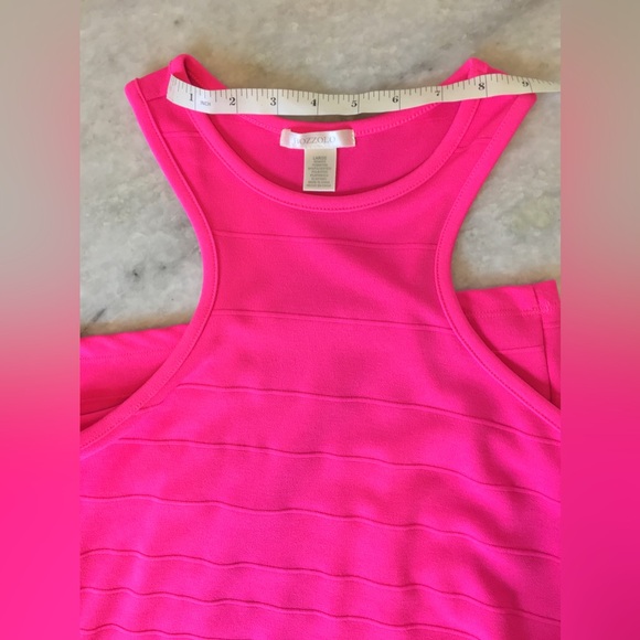 Bozzolo Hot Pink Stretch Ribbed Dress - Picture 16 of 16